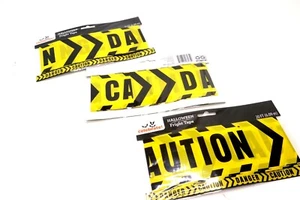 Halloween Decorations Fright Tape Scary Haunted House, DANGER CAUTION 3 packs - Picture 1 of 4