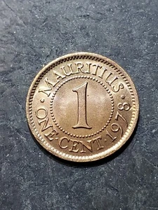 1978 Mauritius 1 Cent Coin UNCIRCULATED EXAMPLE #118 - Picture 1 of 2