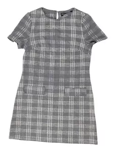 Dorothy Perkins Women's Grey Plaid Shift Dress Size 8 - Picture 1 of 12