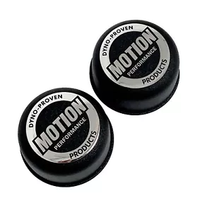Baldwin Motion Chevy Logo Black Breather Set with Grommets - Picture 1 of 4