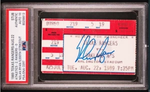 Biglietto Stub 5.000 K firmato Nolan Ryan HOF 1989 22 agosto certificato PSA/DNA 10 auto - Foto 1 di 4
