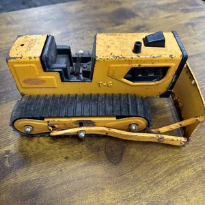 Tonka T-6 Bulldozer Yellow Pressed Steel Construction Vintage Made In USA - Picture 1 of 14