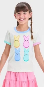 new Girls Peeps Graphic T-shirt Size XS 4/5 - Picture 1 of 1