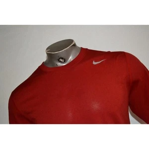 40779 Nike Gym Shirt Athletic Red Polyester Size Large Dri-Fit Mens - Picture 1 of 5