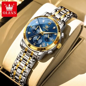 OLEVS Classic Women's Quartz Watch Waterproof Stainless Steel Band Wristwatch - Picture 1 of 21