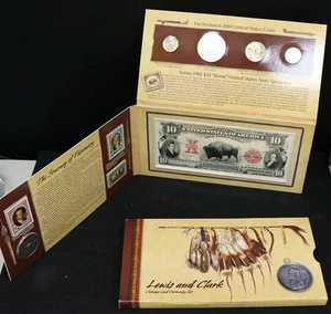 2004 Lewis and Clark Coinage & Currency Set Silver Dollar OGP COA #1322 - Picture 1 of 19