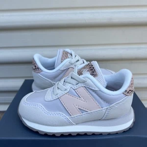New Balance Kid's 237 Bungee Beige Pink Toddler Shoes IH237ATR size 8 - Picture 1 of 5