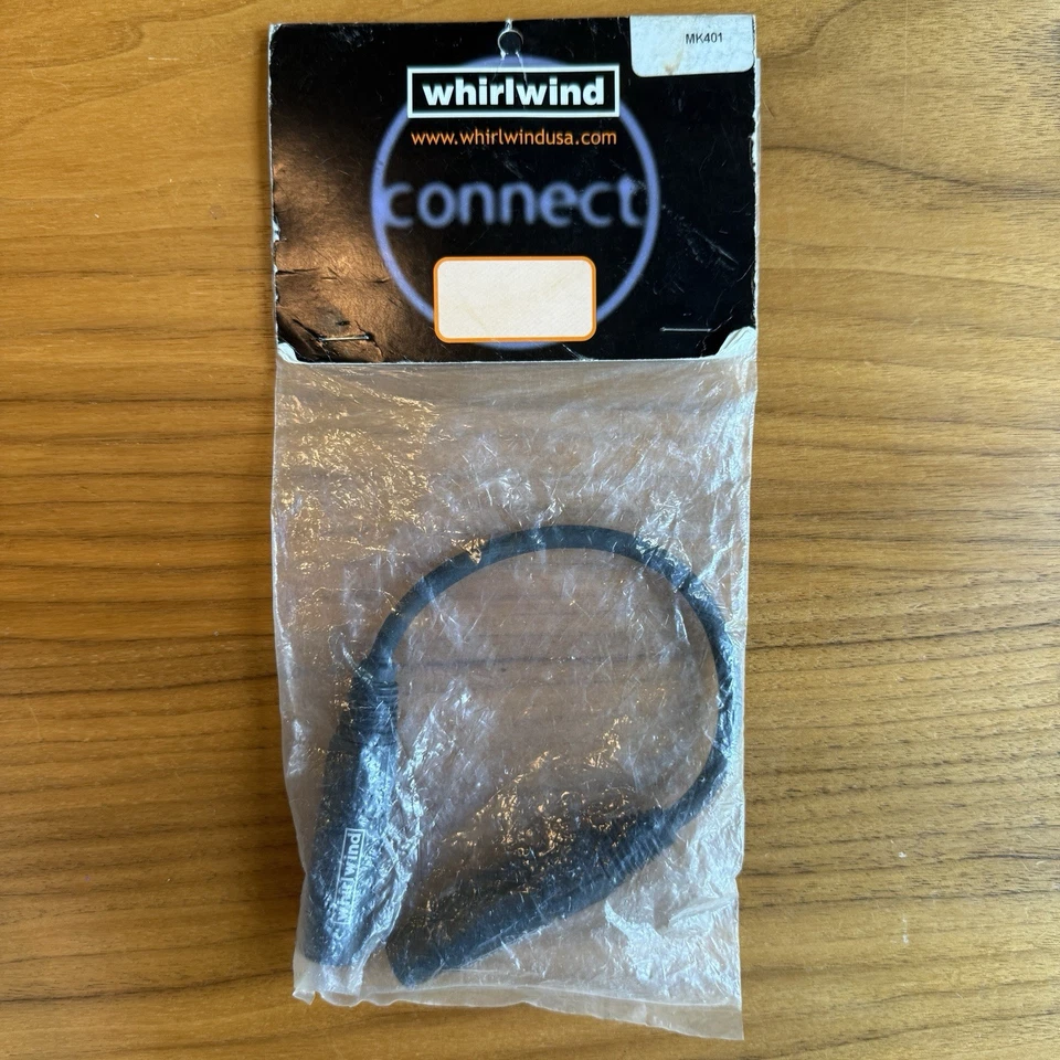 Cable de micrófono Whirlwind MK401 MK4 - 1 pie - MICRÓFONO - CONECTOR - SONIDO Foto 1 de 2