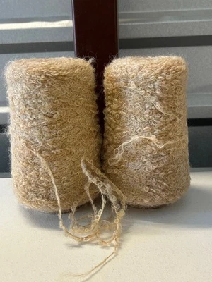 Lot 2 Spool Cone NOVELTY Suri Huarizo Alpaca Wool Yarn w/Nylon 1lb 3oz 554g 8042 - Image 1 of 4