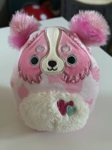 Squishmallows Magnis Pink Australian Shepherd Dog with Hearts 5" Plush With Tags - Foto 1 di 5
