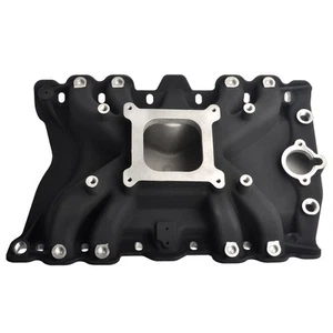 Black Aluminum Single Plane LowRise Intake Manifold For Oldsmobile 400 425 455 - Imagen 1 de 10