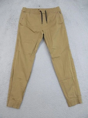 Hollister Jogger Pants Mens Medium Khaki Skinny Stretch Drawstring Casual - Image 1 of 4