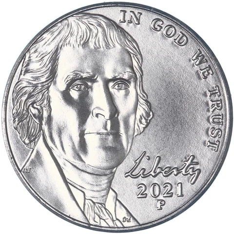 2021 P Jefferson Nickel Gem BU US Coin Cover