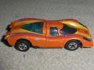VINTAGE HOTWHEELS BLACKWALL P-917 MATTEL 1969 PORSCHE FLYING COLORS HONG KONG    - Image 1 of 4