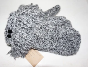 Valley View Farms Recycled Wool Sweater Mittens Fleece Lined Heather Gray Fringe - Picture 1 of 3