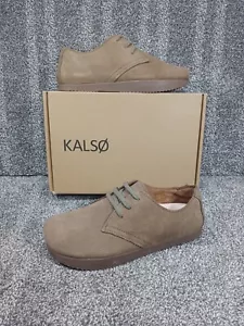 NEU Kalso Earth Schuhe 10,5/43 Faroe Lokah hellbraun negativer Absatz Sneaker Vintage-Stil - Bild 1 von 13