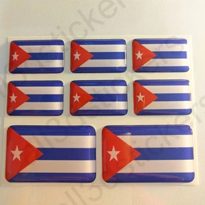 Pegatinas Cuba Pegatina Bandera Cuba Vinilo Adhesivo 3D Relieve Resina - Imagen 1 de 3