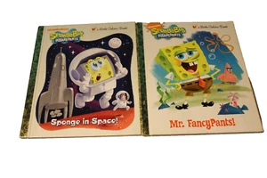 SpongeBob Square Pants in Space 2 Like NEW A Little Golden Book Gifts Lot - Imagen 1 de 1