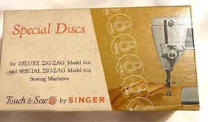 Vtg Singer Touch & Sew Special Discs Zig-Zag Models 600 +603 21976 Set of 12 - Picture 1 of 6