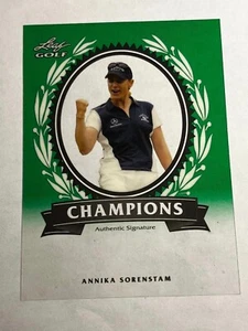 2012 Leaf Metal GREEN LAMINATE PROOF MISSING AUTO & #/25 Champ Annika Sorenstam - Picture 1 of 2