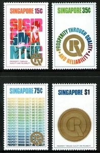 Singapore 1973 Prosperity Through Quality and Reliability Completre 4V mnh - Imagen 1 de 2