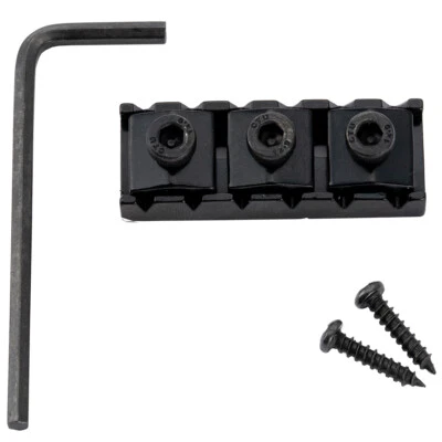 Musiclily Pro Black 43mm Steel Locking Nut For Floyd Rose Tremolo Bridge Guitar