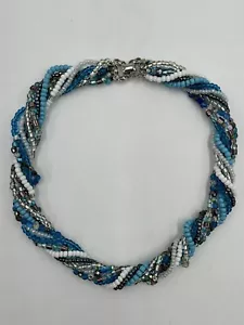 VTG Multiple Strand Twisted Beaded Necklace 18" - Picture 1 of 8