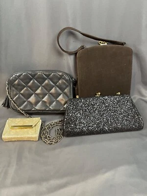 Lot of Valerie Stevens and others Black Leather Purse Handbags 2756 - Изображение 1 из 4