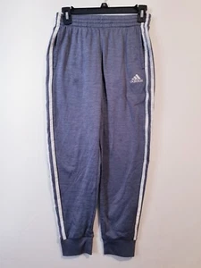 Adidas Sweatpants Boy's Youth Track Pants Streetwear Three Stripes Grey - Picture 1 of 12