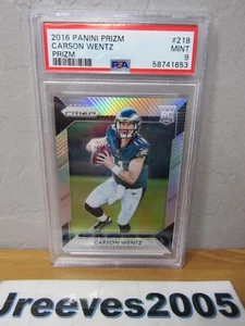 2016 Panini Prizm - Carson Wentz - Silver Prizm - # 218 - PSA 9 - Picture 1 of 3