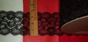 Schwarze Spitze 3 3/4 breite gerahmte Kanten für Dessous oder Handwerk 3 Meter = 4,99 $ - Bild 1 von 1