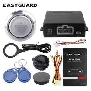 Easyguard RFID Automóvil Alarma Botón de Arranque Pulsador y Sistema de Arranque Sin Llave DC12V Coches - Imagen 1 de 12