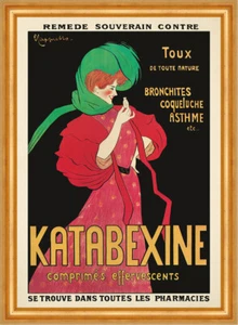 Katabexine comprimes efferfescents Medizin Jugend Dame Plakate A3 382 Gerahmt - Bild 1 von 1