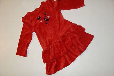 Gymboree зимний пингвин девочек размер 2T красный бархат кнопка бант платье новый с Ярлыками  - Изображение 1 из 4