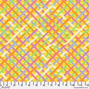 Mad Plaid, Gold  - Kaffe Fassett Quilt Fabric 100% Cotton One Yard Cut - Picture 1 of 3