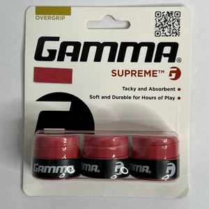 GAMMA Supreme Overgrip - Adhesivo y Absorbente - Tenis Pickleball Etc - Rojo **NUEVO** - Imagen 1 de 2