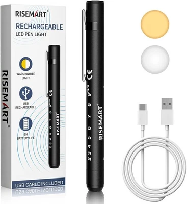 Rechargeable LED Medical Pen Light for Nurses & EMTs Warm/Cool - Image 1 of 4