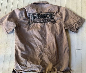 Harley Davidson Hemd Herren Medium Leder Mechaniker Kurzarm Motorrad - Bild 1 von 8