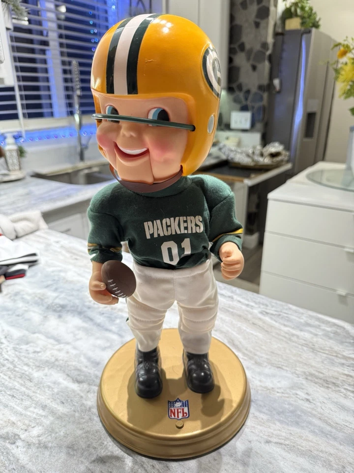 Figura Green Bay Packers Gemmy Rockin Rocking Randall NFL Fútbol De Colección 2002 Foto 1 de 4