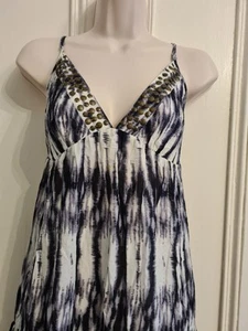 BNWT! New Look Tribal Tiered Tie Dye Retro Boho maxi dress Size 10 - Picture 1 of 6
