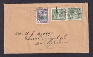 Ceylon Sri Lanka 1954 E B Creasy cover to Switz Broadcasting Licence slogan - Picture 1 of 2