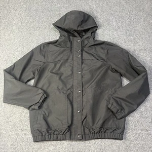 Volcom Jacket Youth Large Black Hooded Water Resistant Windbreaker True To This - Picture 1 of 18