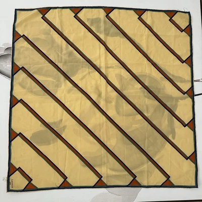 Lanvin винтажный шелковый многоцветный геометрический шарф 29 X 29 - Изображение 1 из 4