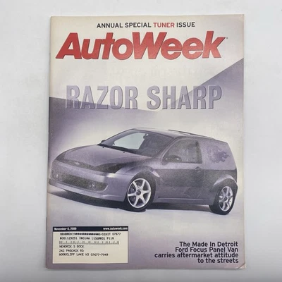 AutoWeek Magazine November 2000 Ford Focus Panel Van - Image 1 of 4