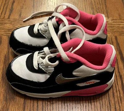 Nike Air Max 90 negro/blanco/rosa intenso niño talla 8C Foto 1 de 4