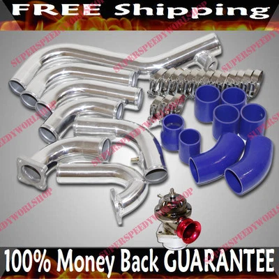  Intercooler PipingKit&BOV para 89-94 Mitsubishi Eclipse/Eagle Talon DSM 1G 4G63 Foto 1 de 4