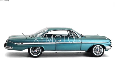 Sunstar 1/18 Chevrolet Impala 1961 Muscle Car Diecast Model Car rojo/azul regalos Foto 1 de 4