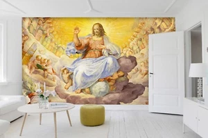 3D Golden Glitter God 2 Wallpaper Wandbild Druck Wand Indoor Wallpaper Wandbilder UK - Bild 1 von 7