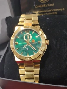 Neu Louis Richard. Herren Colmont Power Res. Uhr. Auto. Gold. Lr-0287-05-0259 - Bild 1 von 10