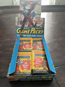 (1) Sealed Wax Pack NINTENDO 1989 Topps Trading Cards Mario Link And More!!!